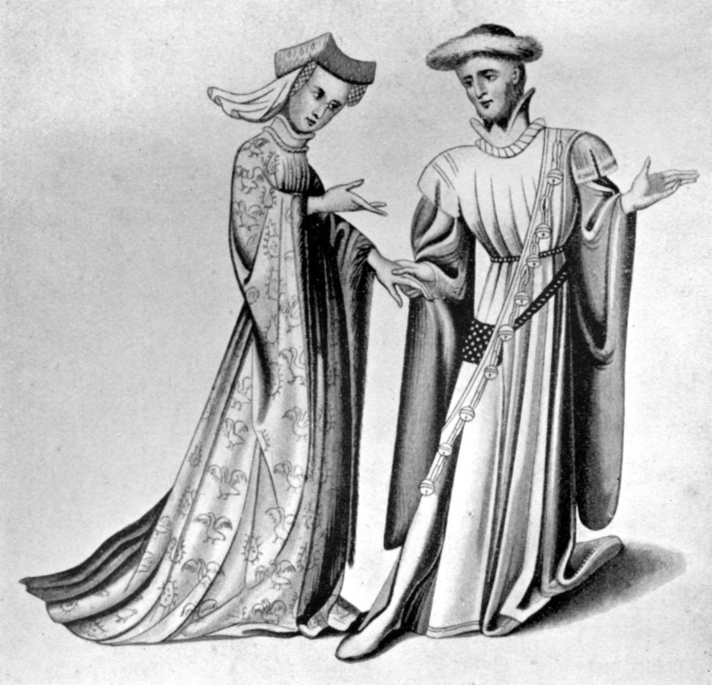 Detail of Male and female dress by Anonymous