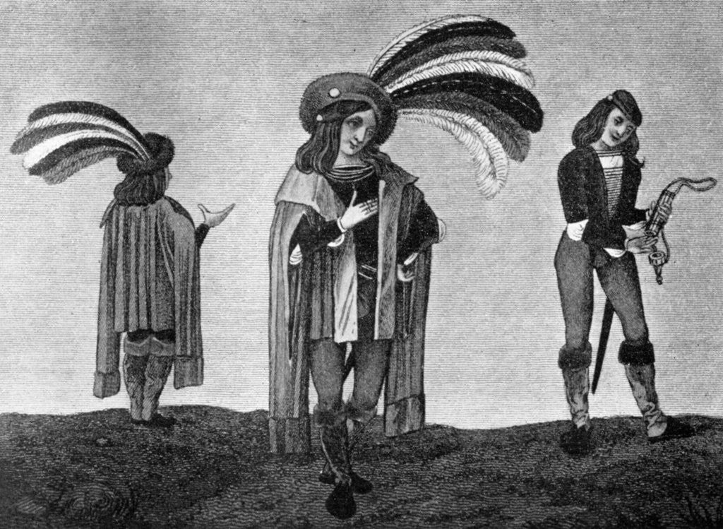 Detail of Male head-gear by Anonymous