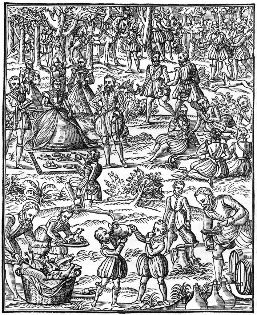 Detail of A royal picnic by Anonymous