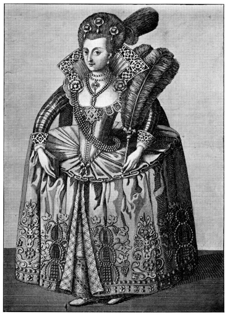 Detail of Anne of Denmark by Anonymous