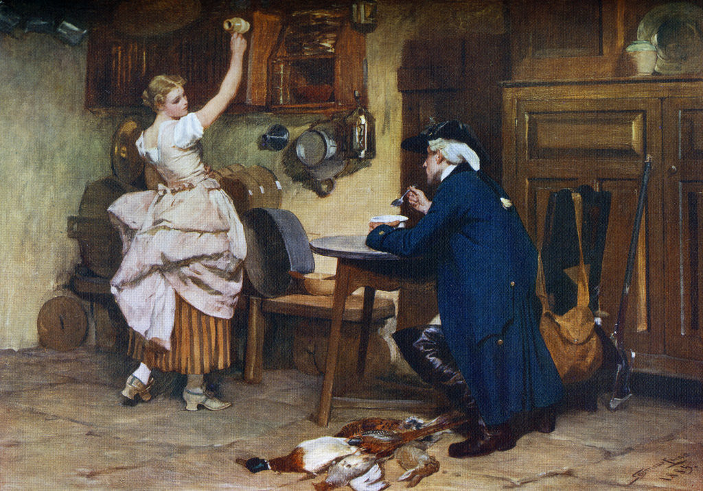 Detail of Flirtation by John Seymour Lucas