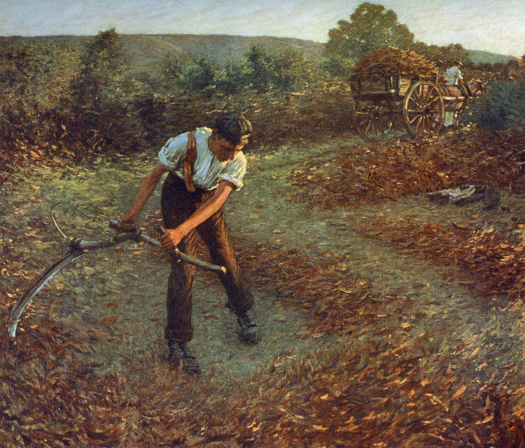 Detail of Mowing Bracken by Henry Herbert La Thangue