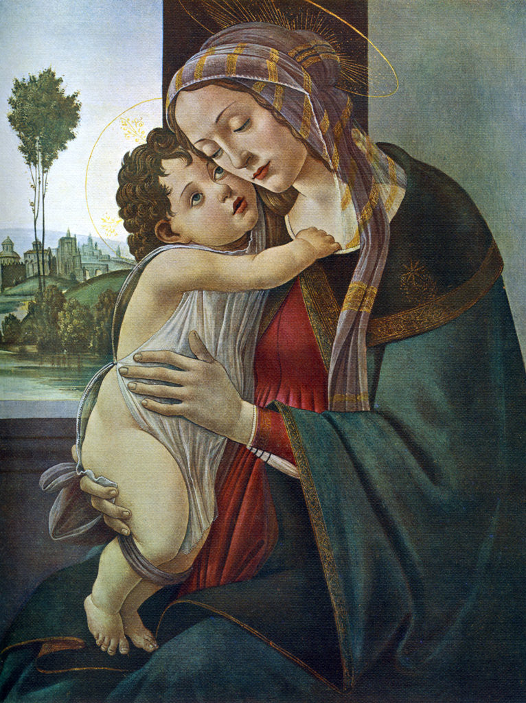 Detail of The Virgin and Child by Sandro Botticelli