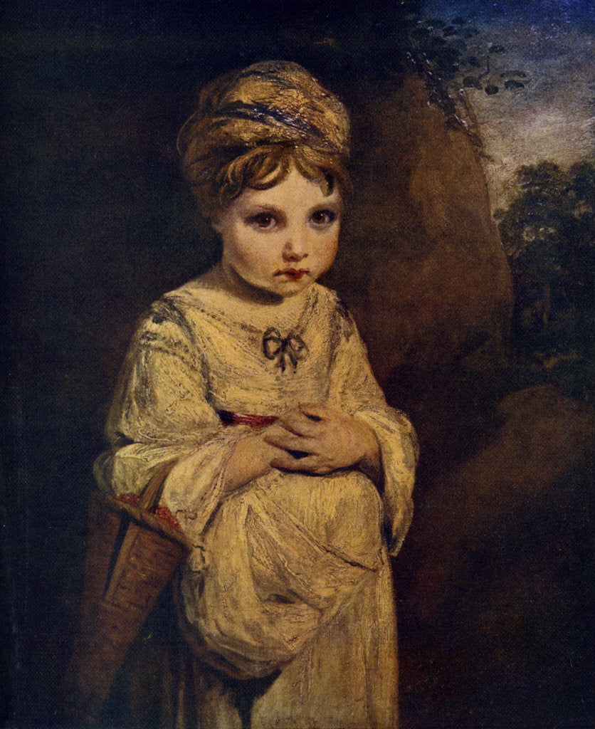 Detail of The Strawberry Girl by Sir Joshua Reynolds