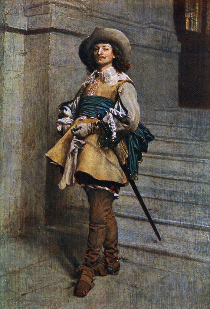Detail of A Cavalier: time of Louis XIII by Jean Louis Ernest Meissonier