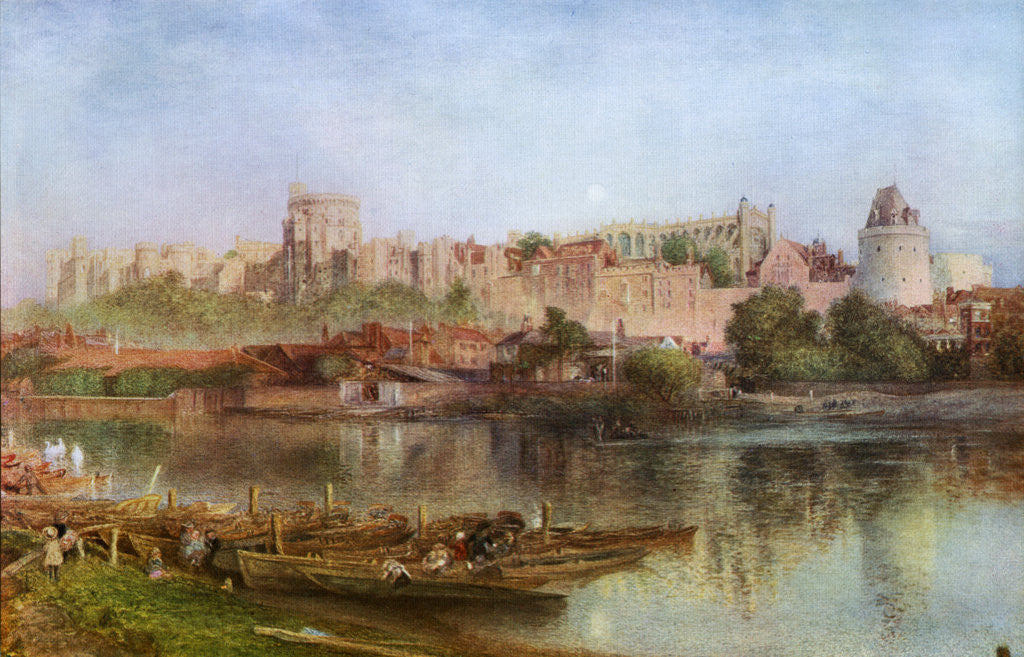 Detail of Windsor Castle by Alfred William Hunt