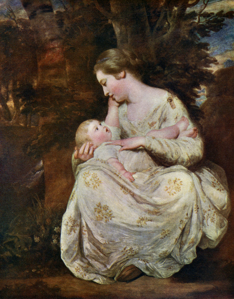 Detail of Mrs Richard Hoare and Child by Sir Joshua Reynolds