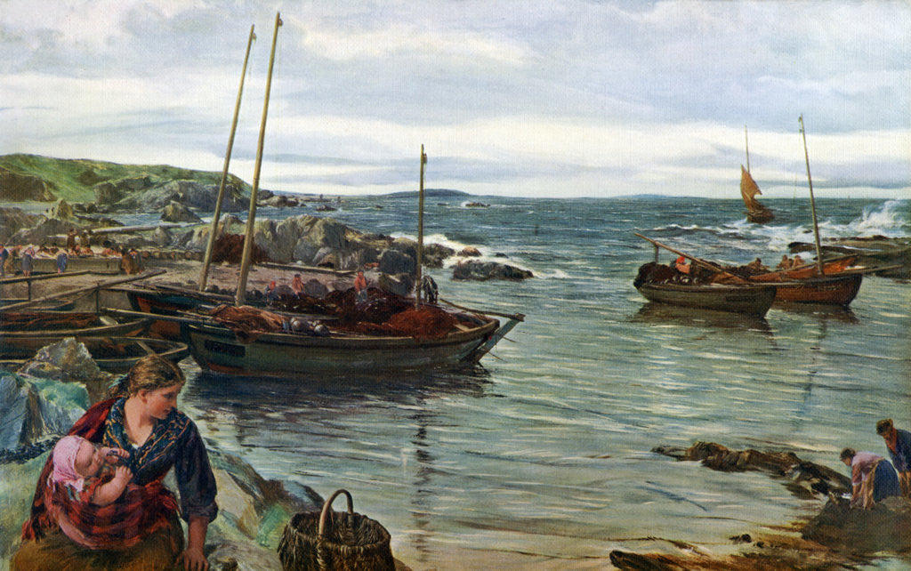 Detail of Home with the Tide by James Clarke Hook