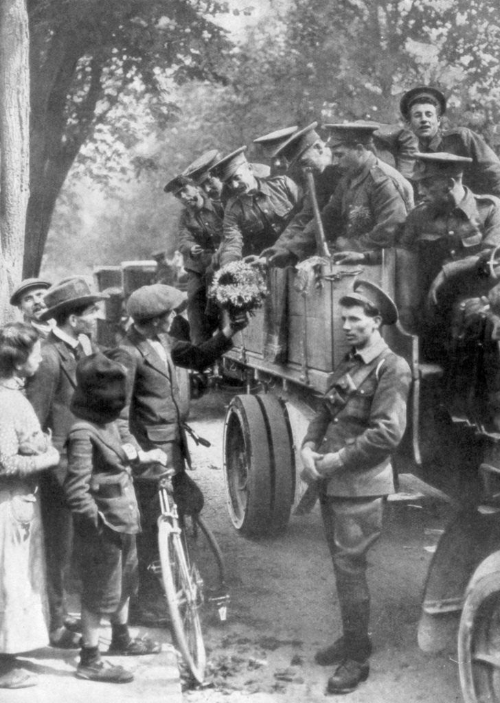 Detail of British troops on the way to the front, France by Anonymous