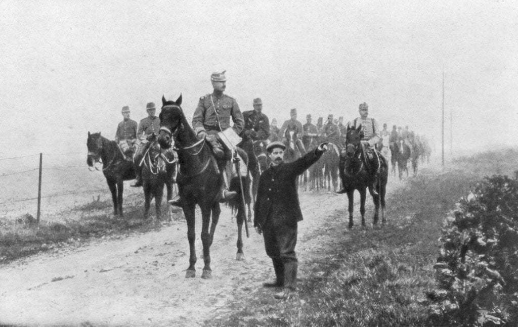 Detail of French cavalry on a reconnaissance mission, Somme, France by Anonymous