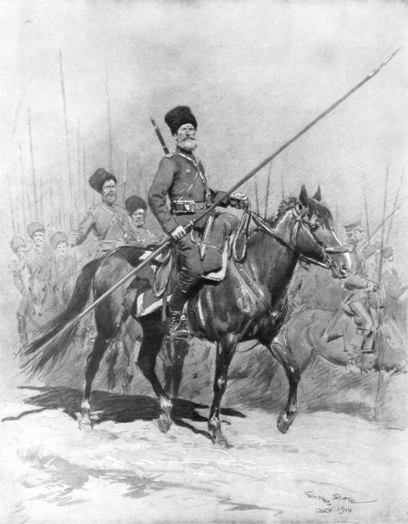 Detail of Cossack Cavalry by Georges Bertin Scott