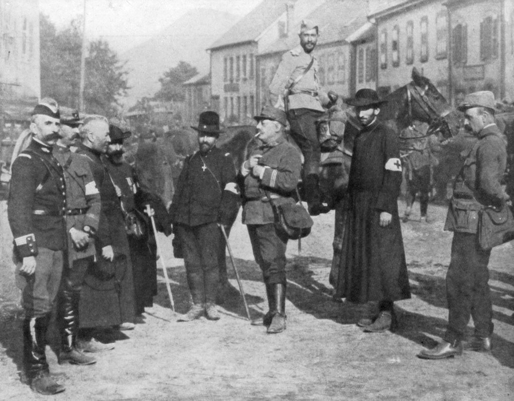 Detail of A group of military chaplains, World War I by Anonymous