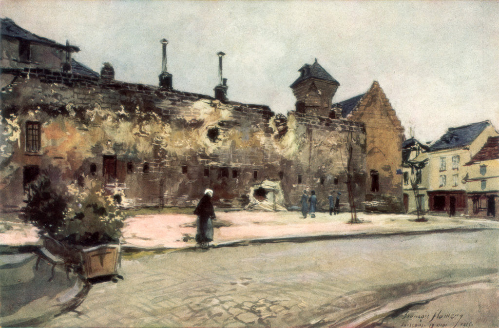 Detail of 'The Barracks at Soissons', France by Francois Flameng