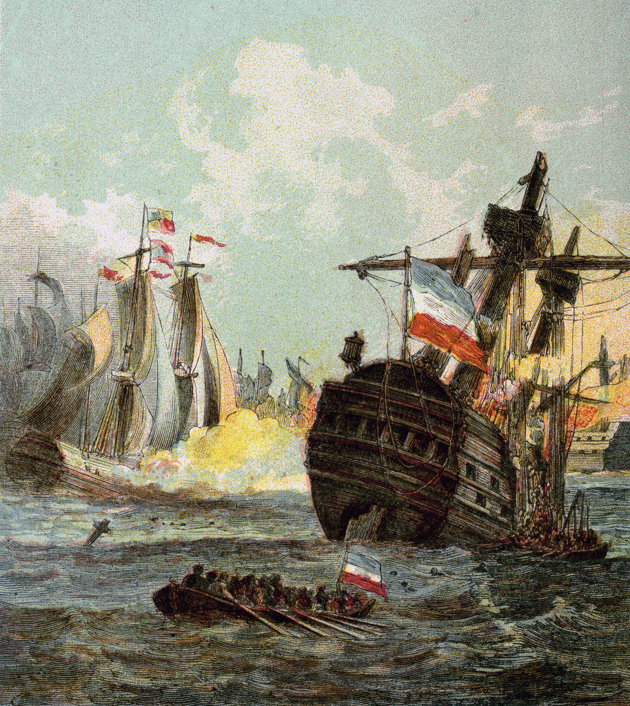 Detail of Defeat of the Dutch Fleet by Anonymous