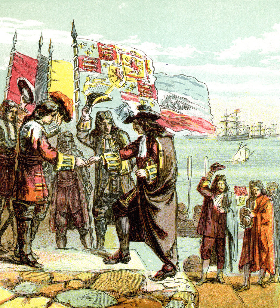 Detail of Landing of William Orange by Anonymous