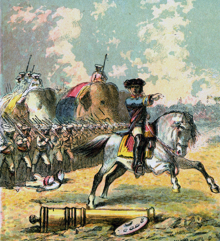 Detail of Clive's Victories In India by Anonymous