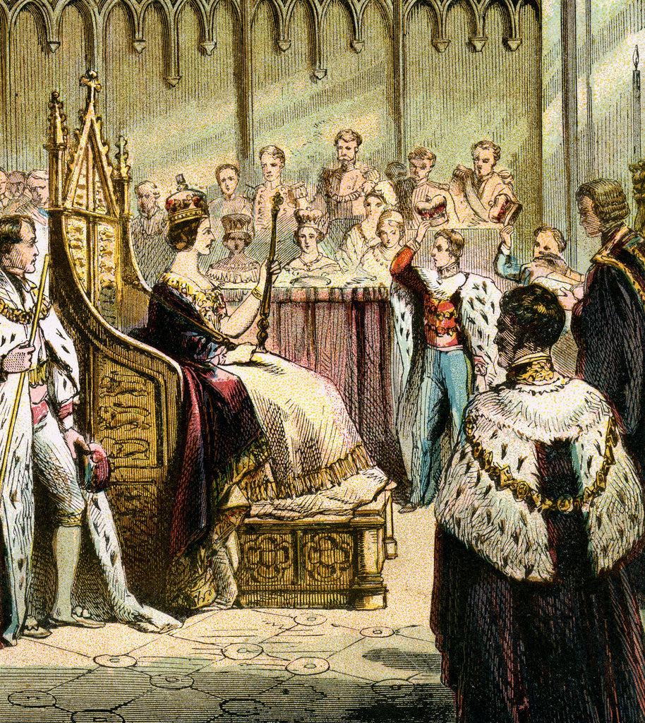 Detail of Coronation of Victoria by Anonymous