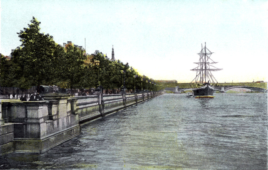 Detail of Thames Embankment, London by Anonymous