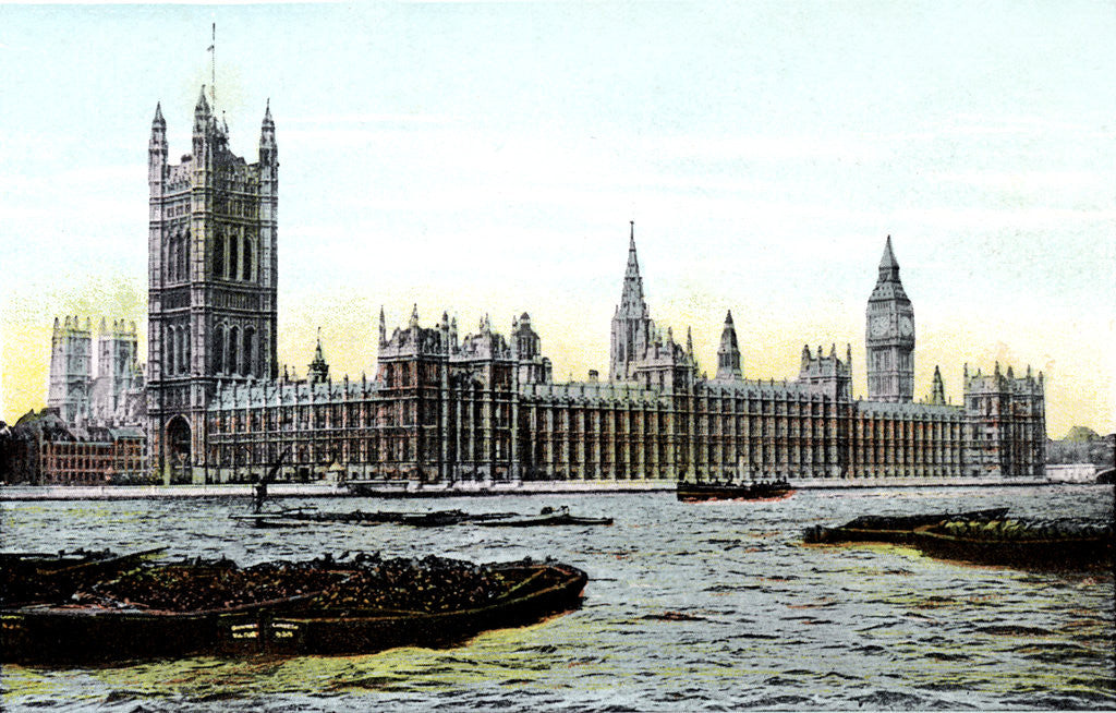 Detail of Houses of Parliament, London by Anonymous