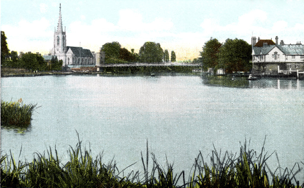 Detail of Marlow Bridge and Church, Buckinghamshire by Anonymous