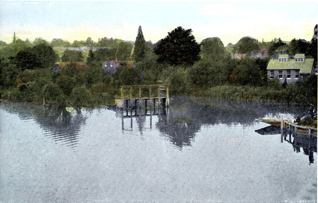 Detail of Sunset on the Thames, Caversham, Berkshire by Anonymous