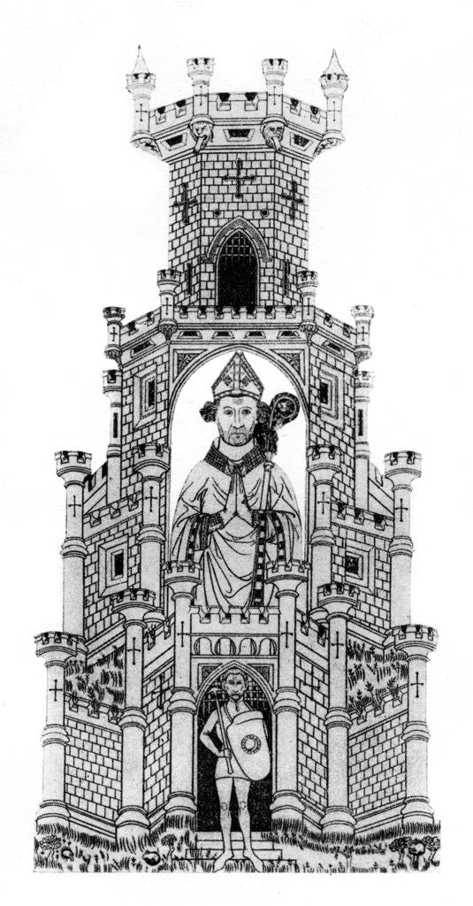 Detail of Robert Wyville, the Bishop of Salisbury and his champion by Anonymous