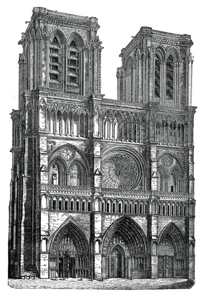 Detail of Notre Dame, Paris by Anonymous
