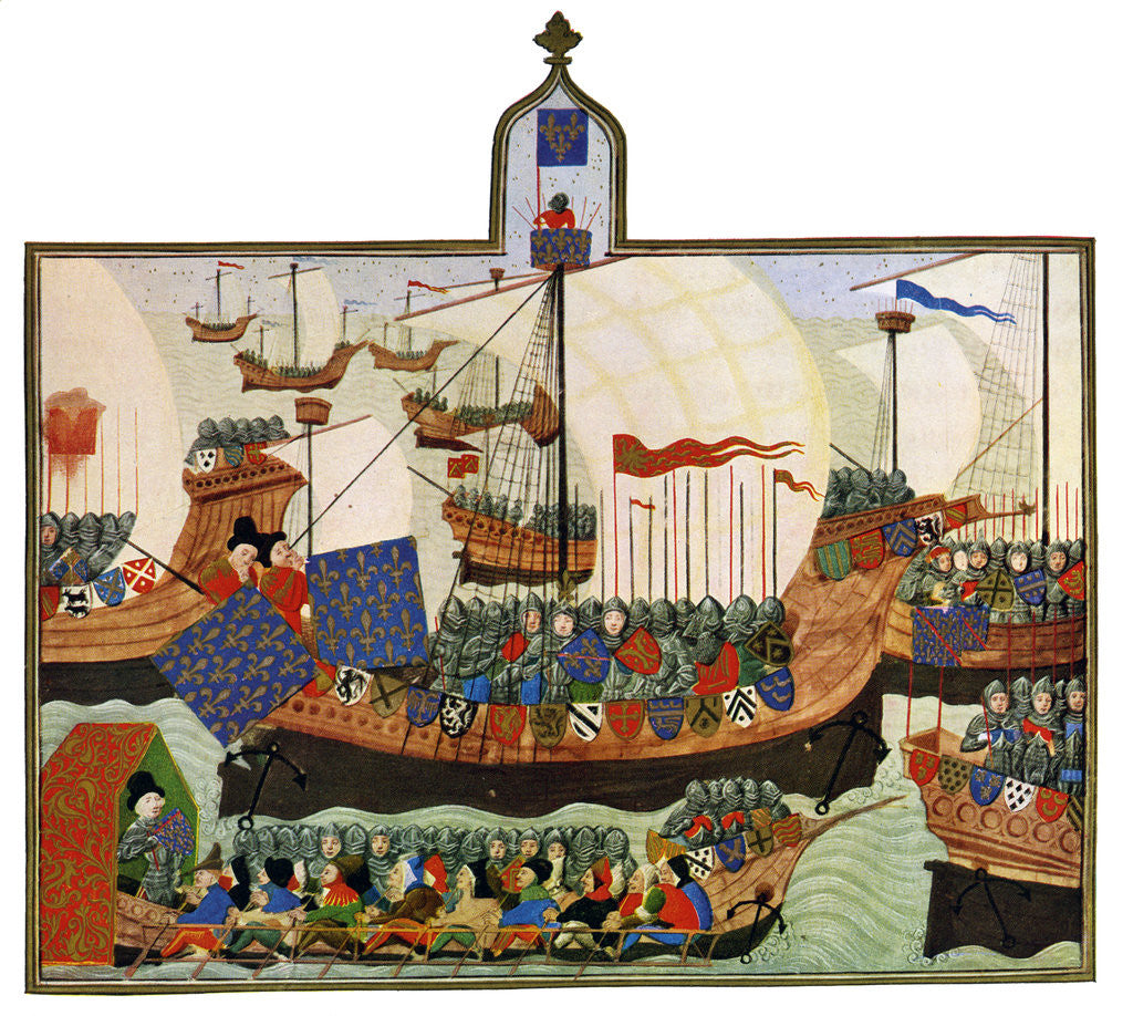 Detail of The Expedition of the French and Genoese to Barbary by Master of the Harley Froissart