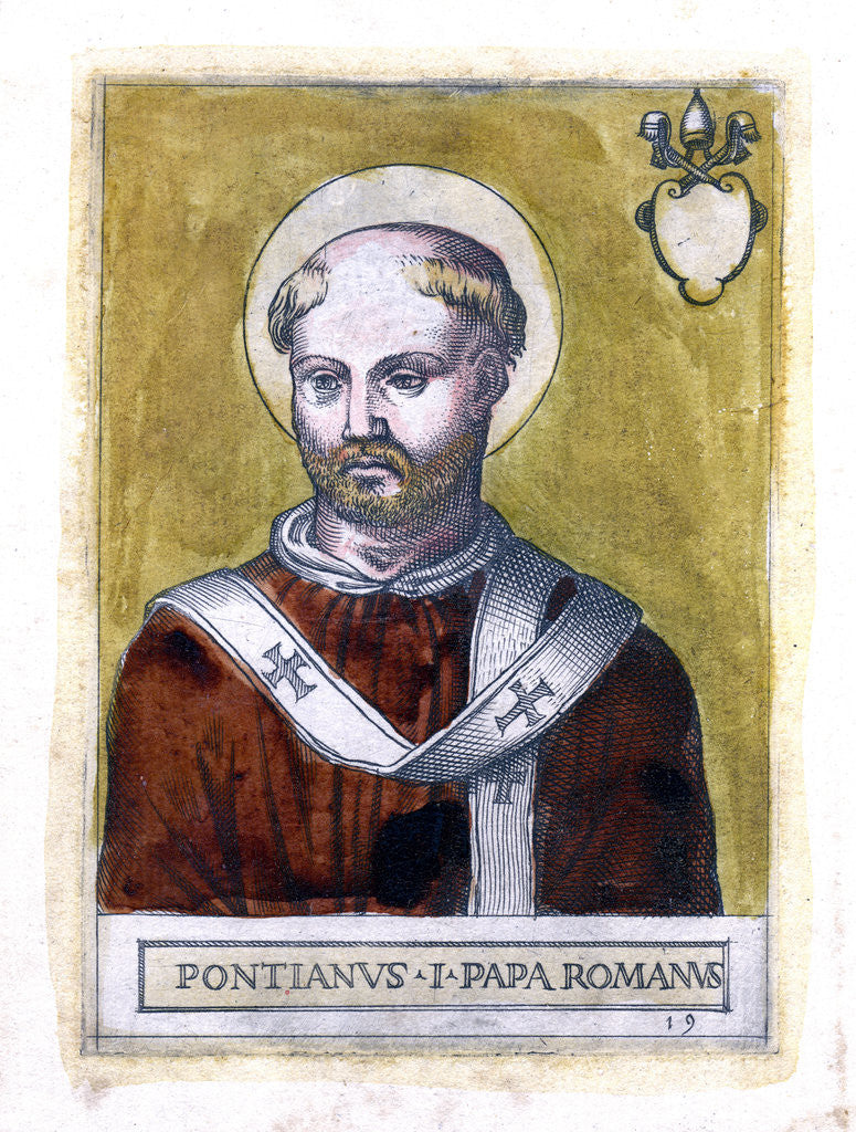 Detail of Pope Pontian I by Anonymous