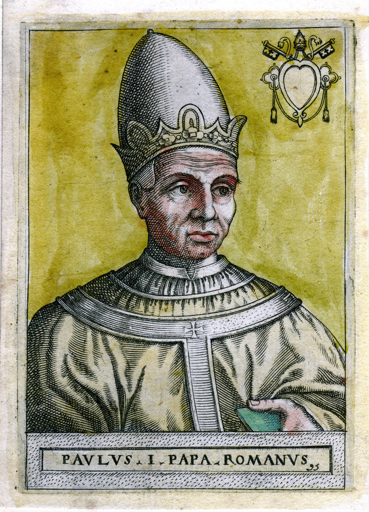 Detail of Pope Paul I by Anonymous