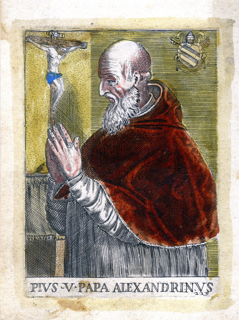 Detail of Pope St Pius V by Anonymous