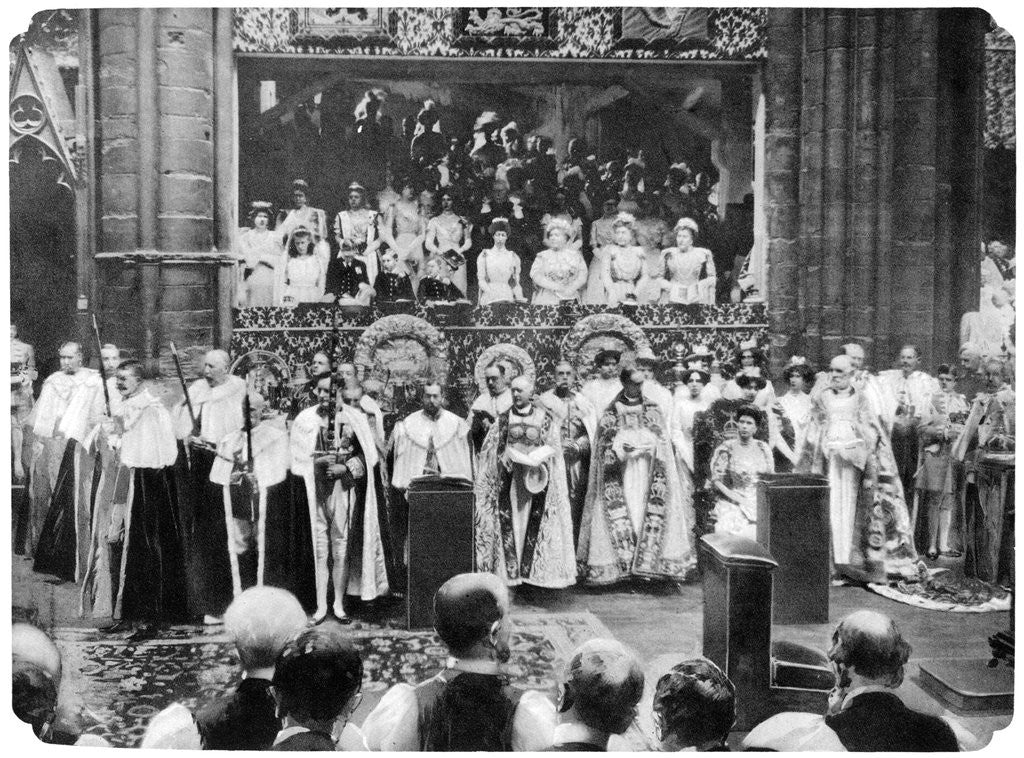 Detail of Coronation ceremony of George V, Westminster Abbey, London, 22 by John Benjamin Stone