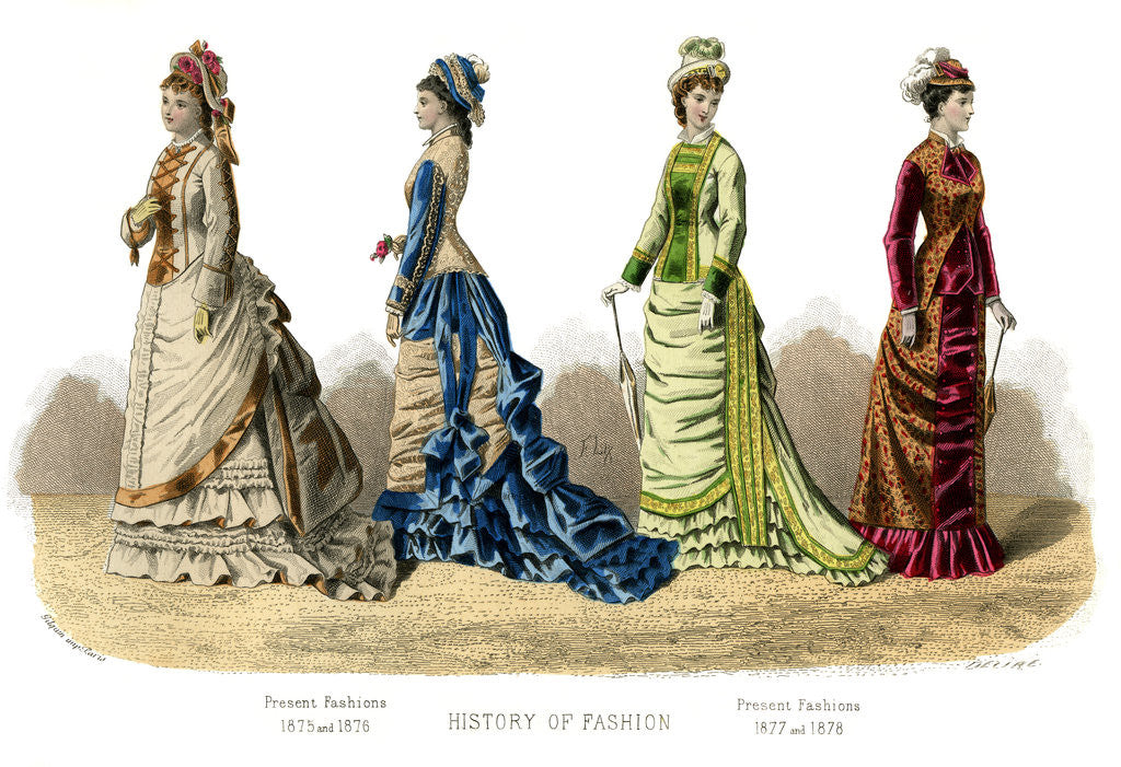 Detail of French costume: 'Present Fashions' by Anonymous