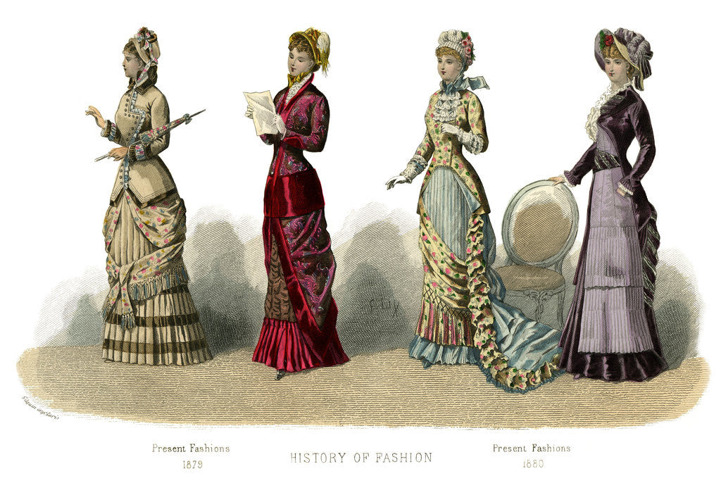 Detail of French costume: 'Present Fashions' by Anonymous