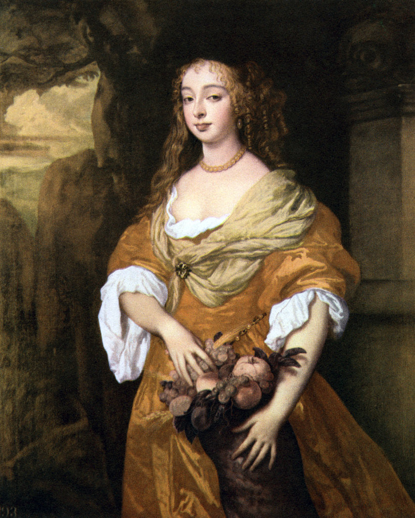 Detail of Jane Needham, Mrs Myddleton by Peter Lely
