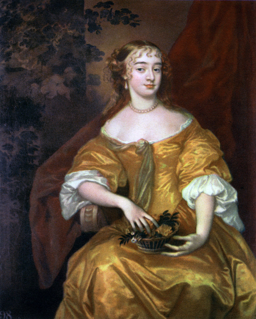 Detail of Margaret Brooke, Lady Denham by Peter Lely