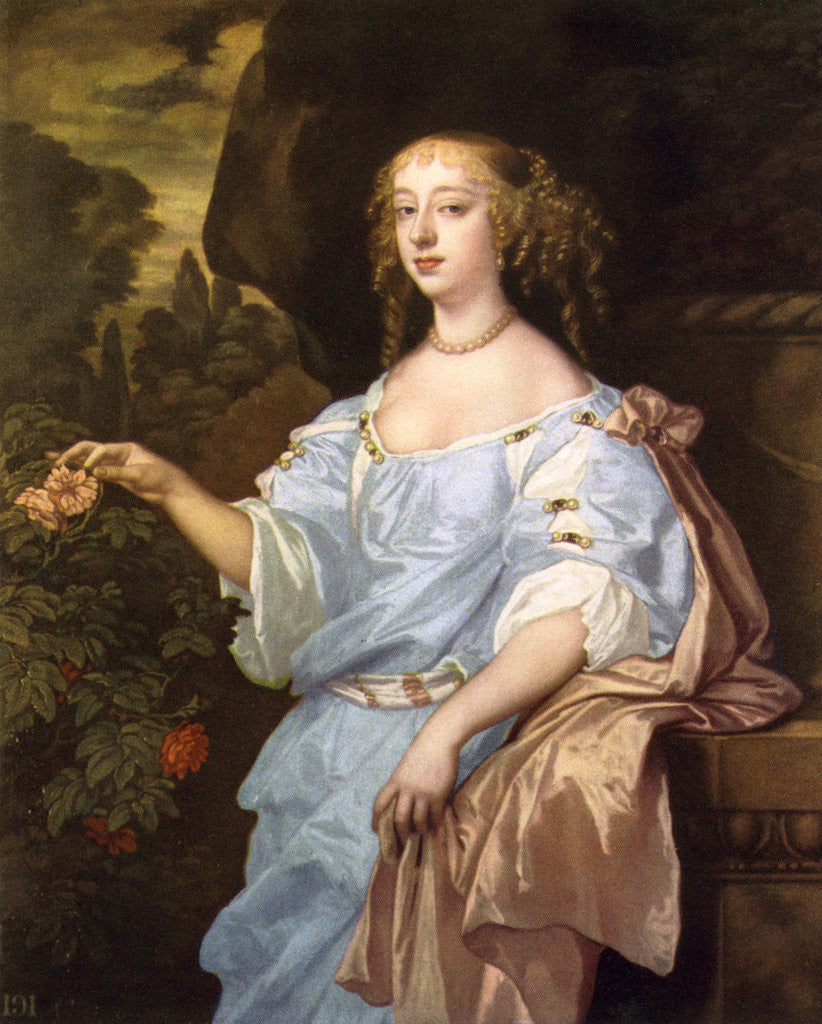 Detail of Henrietta Boyle, Countess of Rochester by Peter Lely