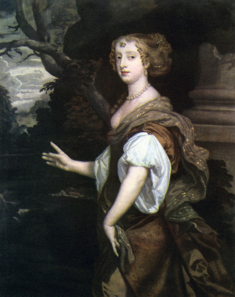 Detail of Elizabeth Wriothesley, Countess of Northumberland by Peter Lely