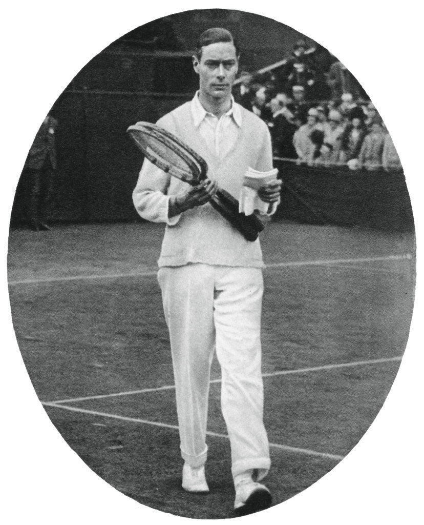 Detail of The Duke of York as a competitor in the men's doubles at Wimbledon by Anonymous