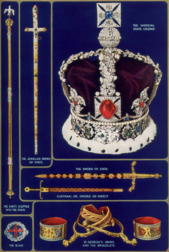 Detail of Crown Jewels of the United Kingdom by Anonymous