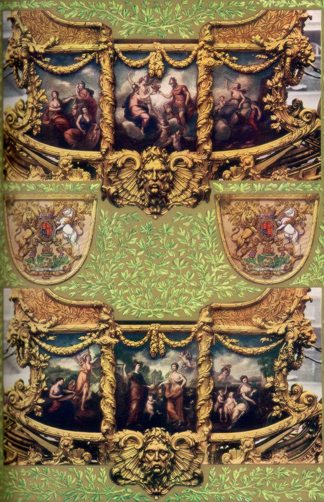 Detail of Giovanni Cipriani's painted panels on the Gold State Coach by Anonymous