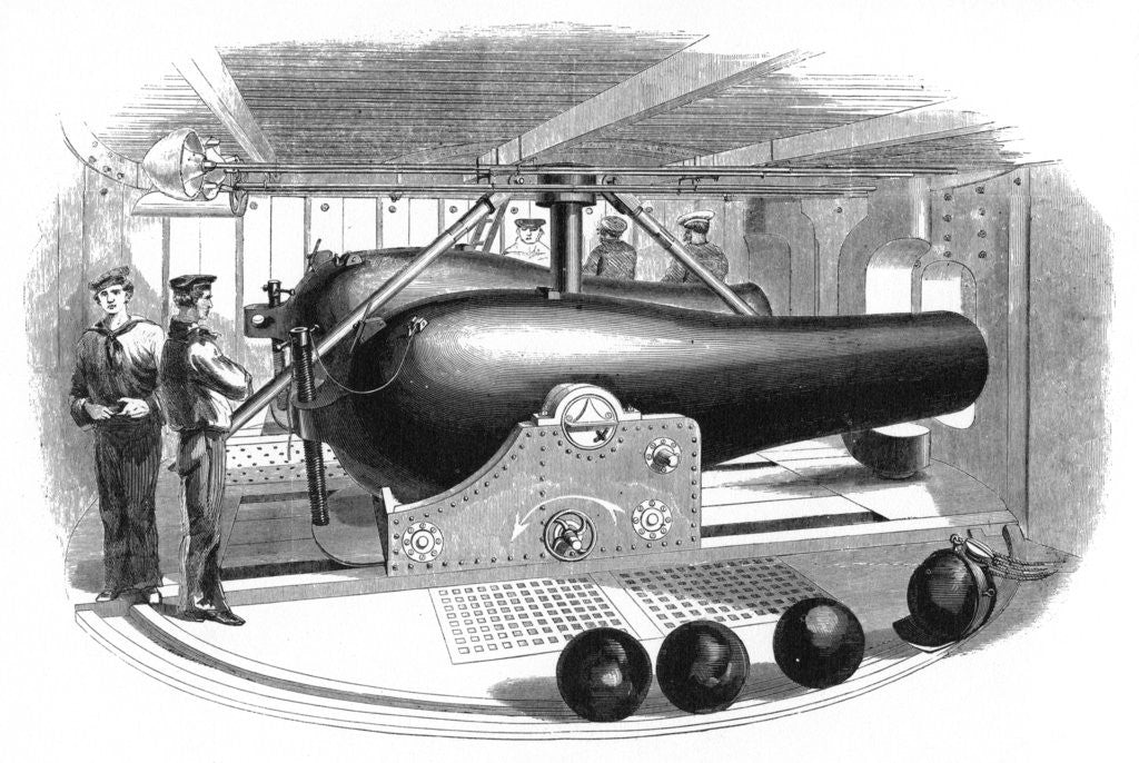 Detail of Gun Turret Aboard USS Passaic by Anonymous