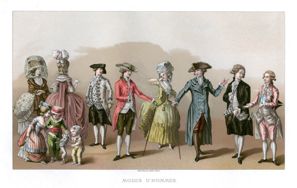 Detail of Costume During The Time Of Louis XVI by Durin