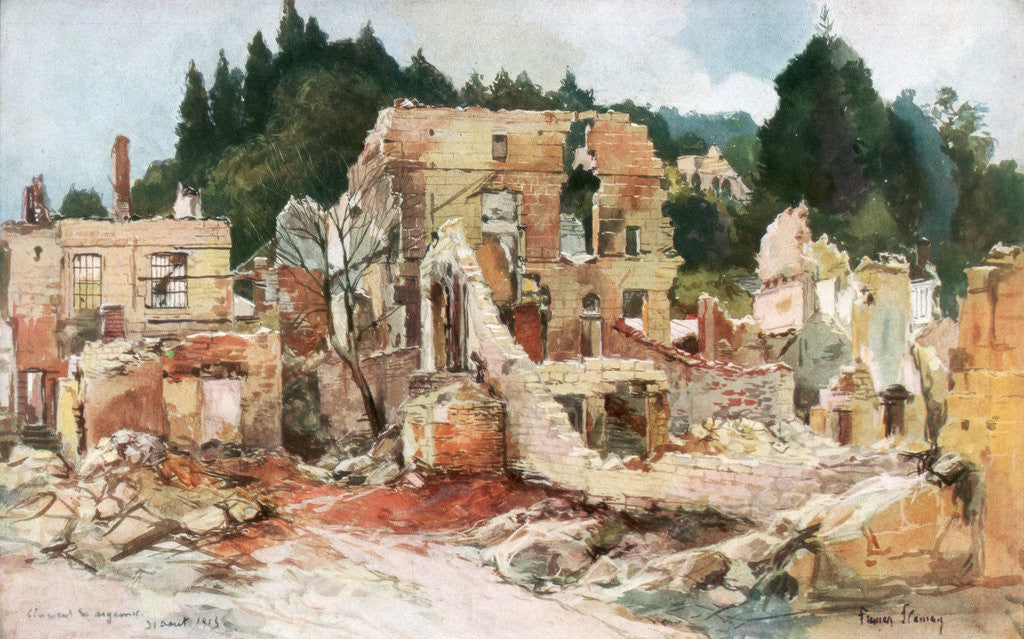 Detail of Clermont-en-Argonne by Francois Flameng