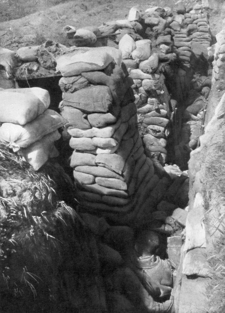 Detail of A captured German trench and bunker system, Souchez, Artois, France by Anonymous