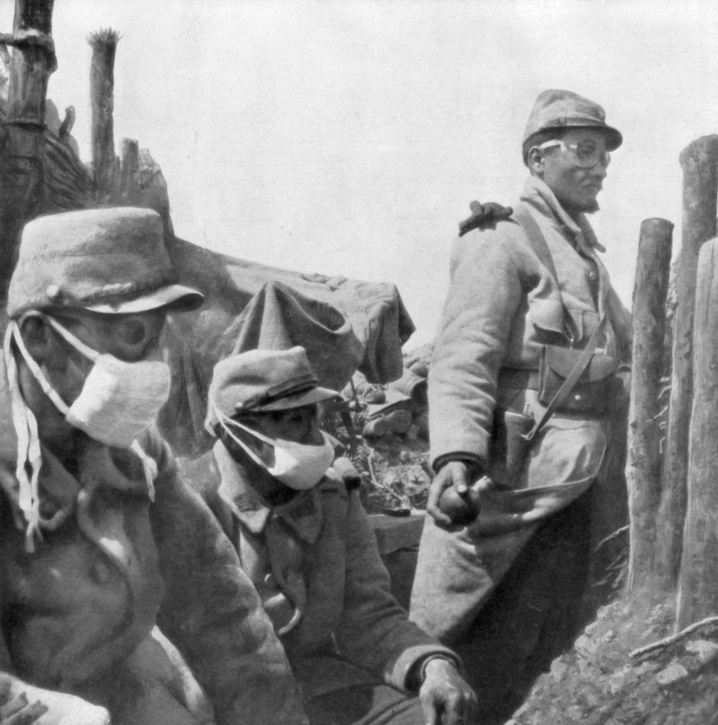 Detail of Gas protection, France, World War I by Anonymous