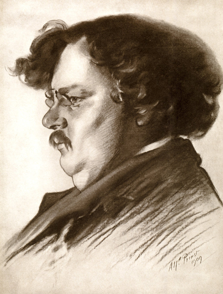 Detail of Gilbert Keith Chesterton, English writer by Alfred Priest
