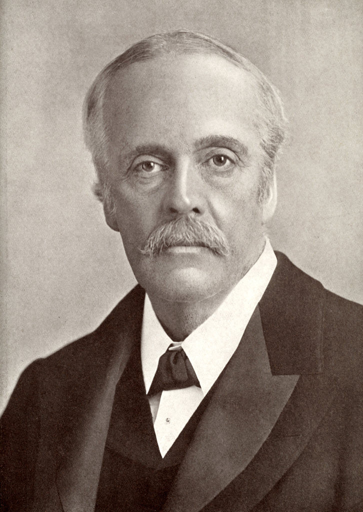 Detail of Arthur James Balfour, 1st Earl of Balfour, British statesman and Prime Minister by J Russell & Sons