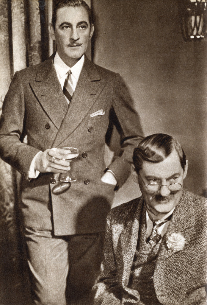 Detail of John Barrymore and Lionel Barrymore, American actors by Anonymous