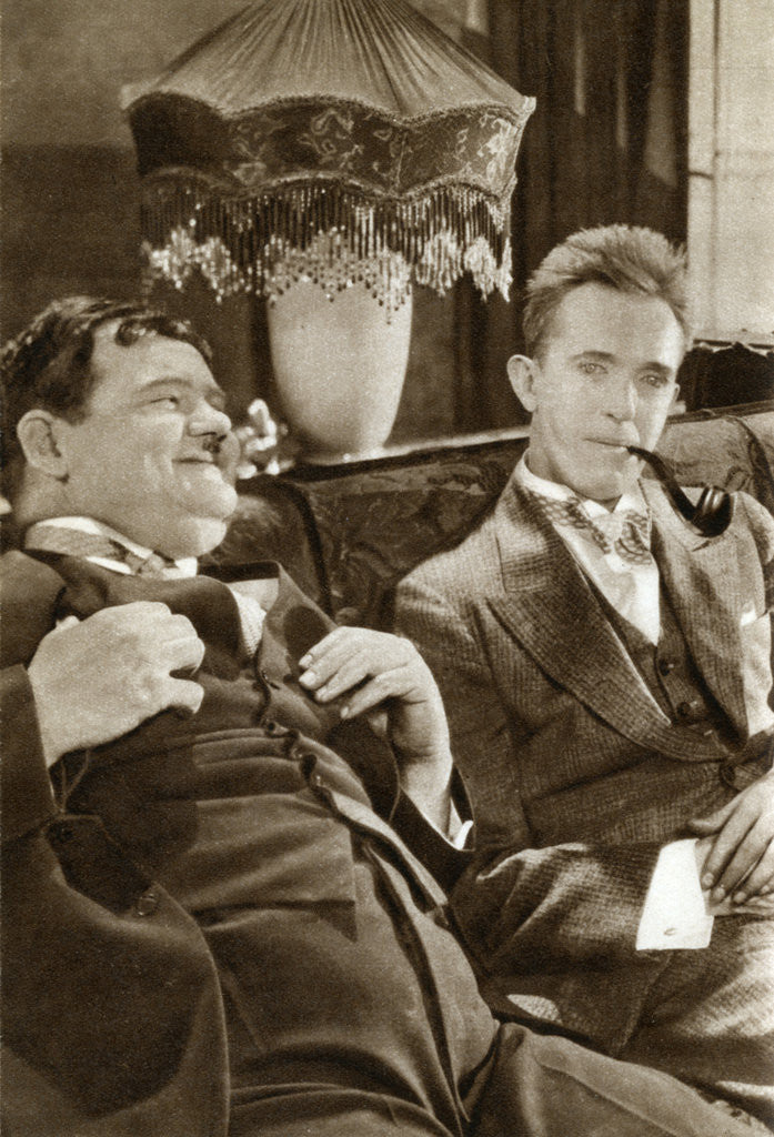 Detail of Stan Laurel and Oliver Hardy, American-based comedy duo by Anonymous